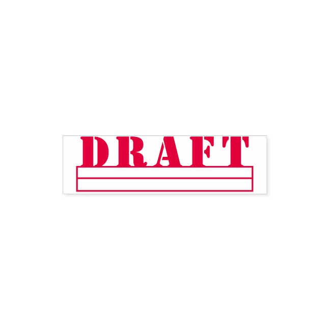 Simple Office Business Invoice Draft Self-inking Stamp