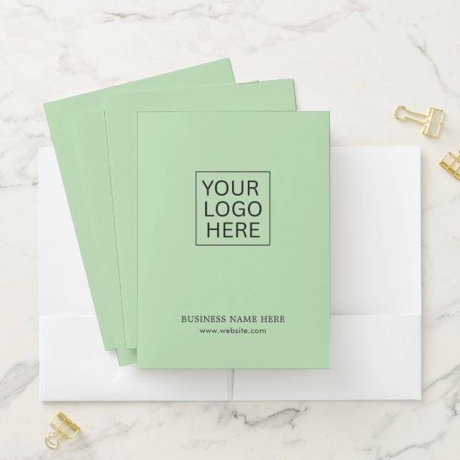 Simple Office Business Logo & Text  Pocket Folder (In Situ)