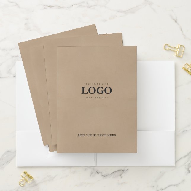 Simple Office Business Logo & Text  Pocket Folder (In Situ)