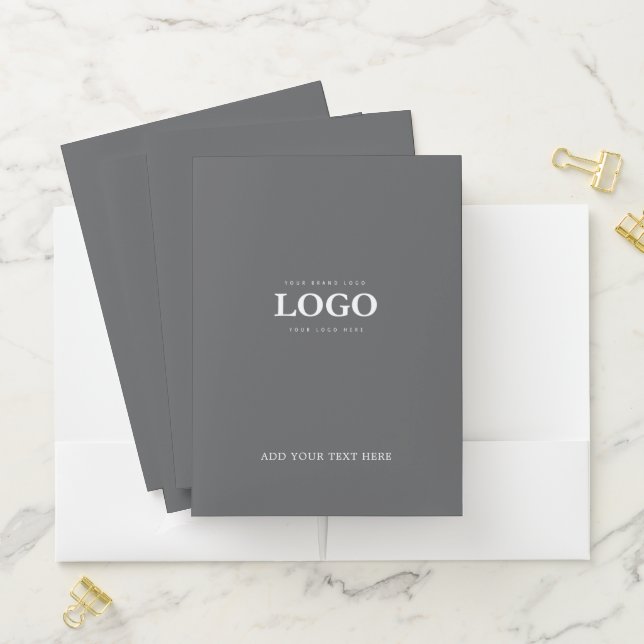 Simple Office Business Logo & Text  Pocket Folder (In Situ)
