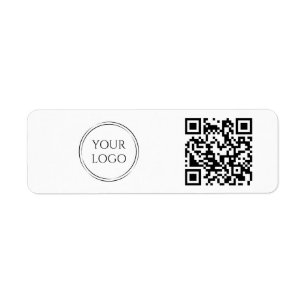 Simple Office Company Business Logo QR Code Label