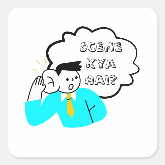 Simple Office Humor Sticker | coffee then emails (Front)