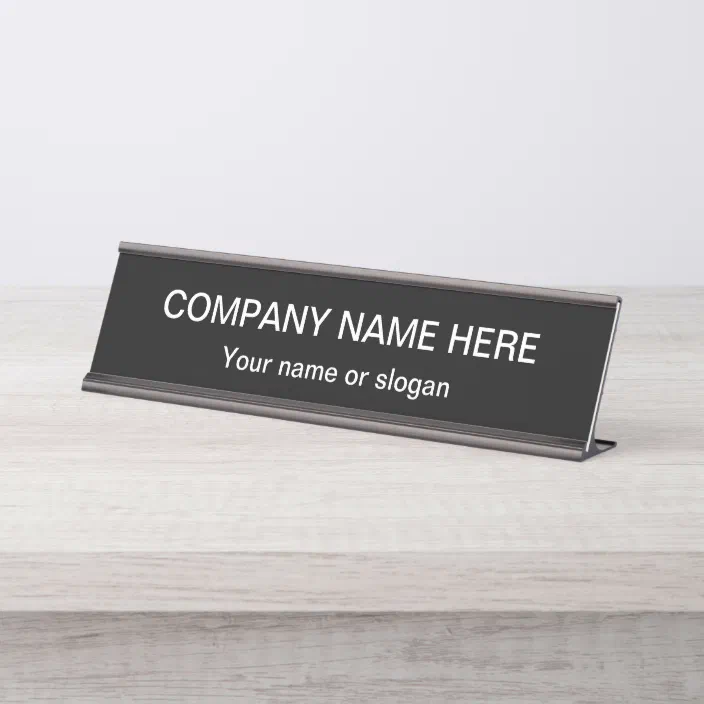 Simple Office Professional Design Template Desk Name Plate Zazzle Com