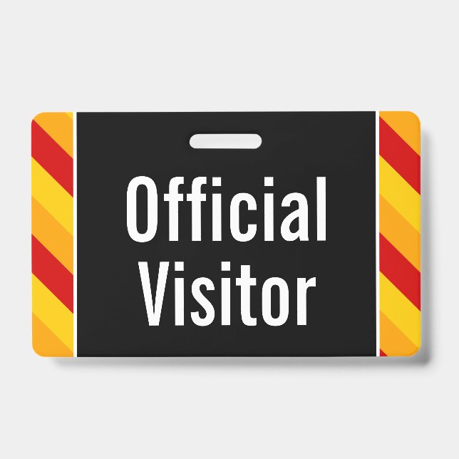 Simple "Official Visitor" Badge (Front)