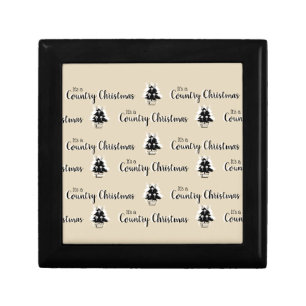 Simple Old Fashioned Beige Country Christmas Gift Box
