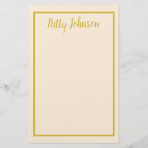 Simple Old Gold Box Stationery