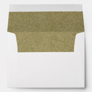 Simple Olive Green Paper Craft Return Address Envelope