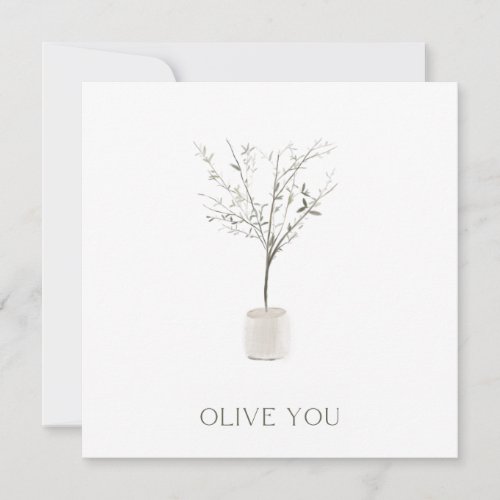 Simple Olive Tree Watercolor  Olive You