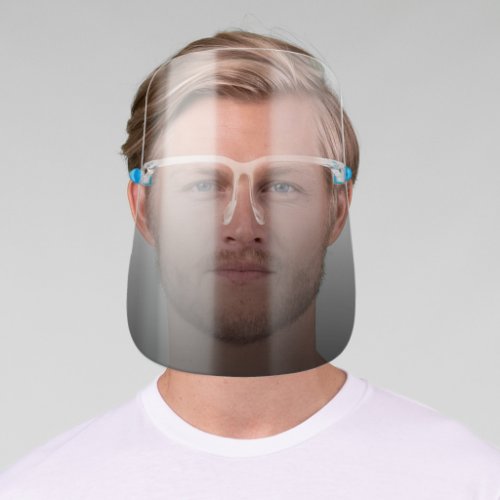 Simple Ombre Black Shaded Minimalistic Face Shield