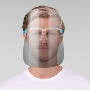 Simple Ombre Grey Shaded Minimalistic Face Shield