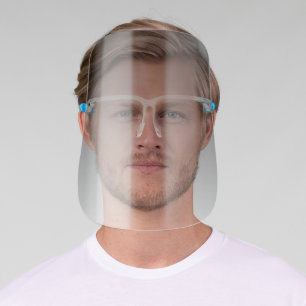 Simple Ombre Grey Shaded Minimalistic Top Face Shield