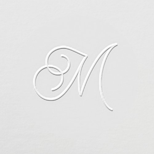 Simple One Letter Initial Monogram Embosser