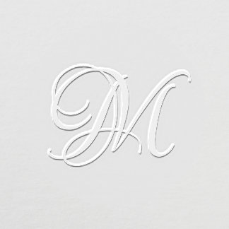 Simple One Letter Monogram Initial Embosser