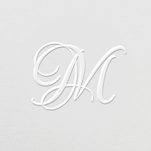 Simple One Letter Monogram Initial Embosser (Design)
