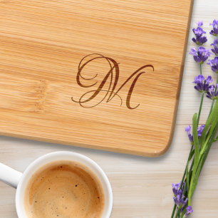 Simple One Letter Monogram Initial Engraved Cutting Board