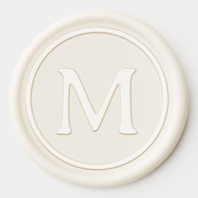 Simple One Letter Monogram  Wax Seal Sticker (Front)