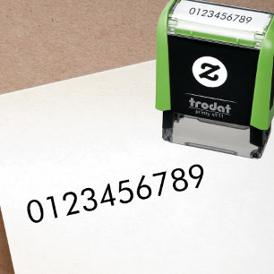 Simple One Line Number Text Custom Self-inking Stamp