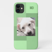Simple One Photo Modern Square Design Sage Green