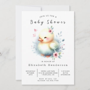 Simple Online Duck Baby Shower Invitation