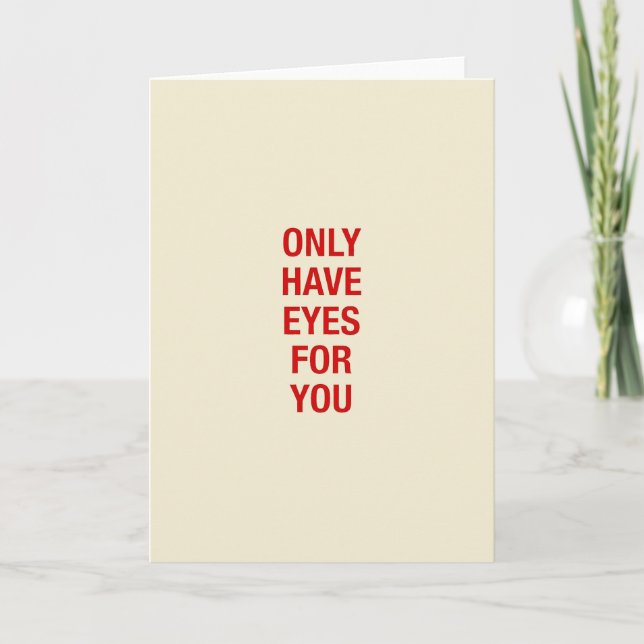 Simple Only Have Eyes For You Card (Front)