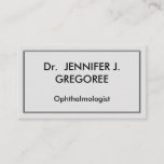 [ Thumbnail: Simple Ophthalmologist Business Card ]