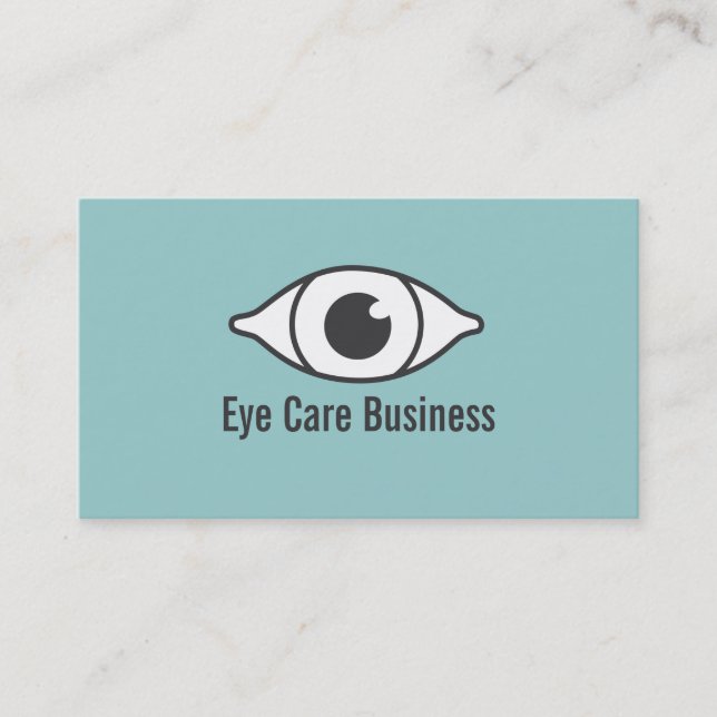 Simple Optometrist & Eye Specialist Business Card (Front)