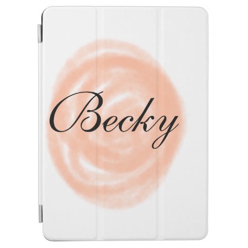 simple orang pastel watercolor add your name custo iPad air cover