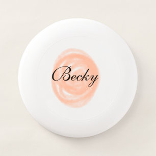 simple orang pastel watercolor add your name custo Wham-O frisbee