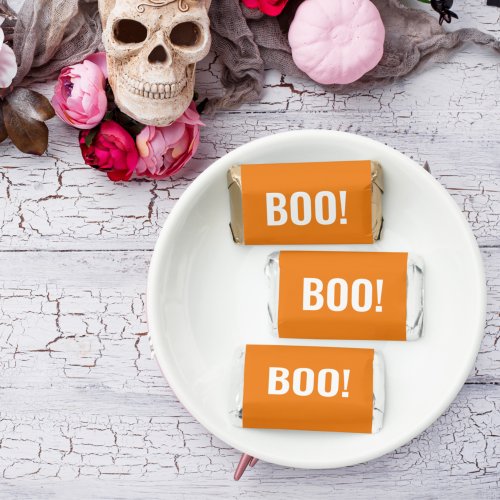 Simple Orange Boo Happy Halloween Hersheys Miniatures