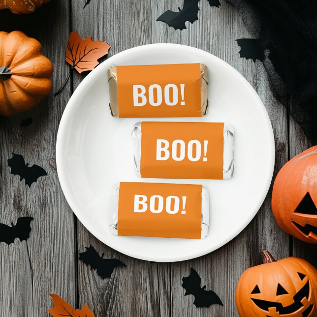 Simple Orange Boo Happy Halloween Hershey's Miniatures (Creator Uploaded)