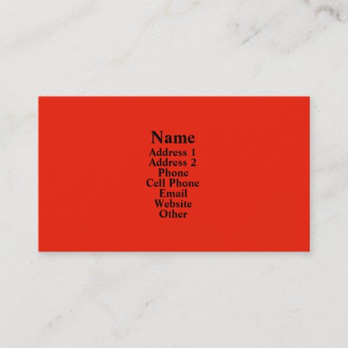 Simple Orange Business Card Template