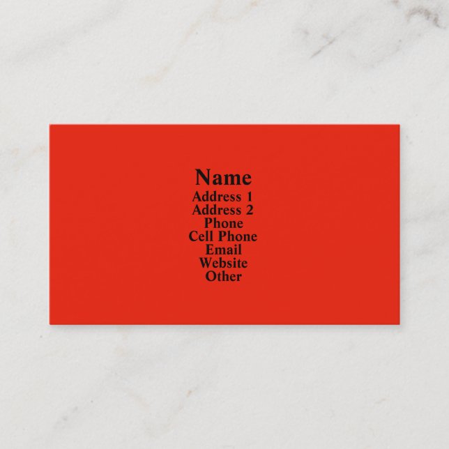 Simple Orange Business Card (Front)