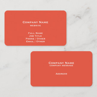 Simple Orange Business Card