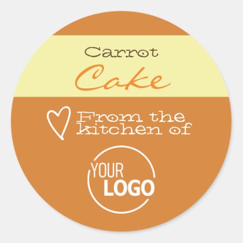 Simple Orange Food Cake Cookie Labels Calligraphy 