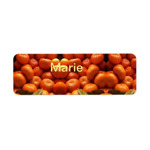 Simple orange fruit add name minimal custom  th th label