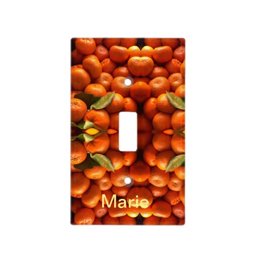 Simple orange fruit add name minimal custom  th th light switch cover