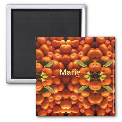 Simple orange fruit add name minimal custom  th th magnet