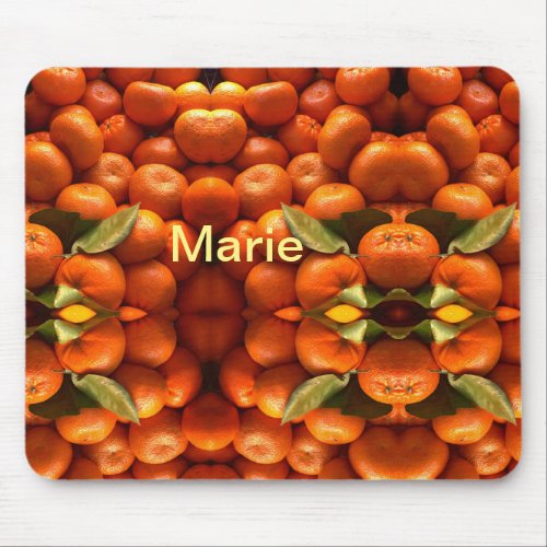 Simple orange fruit add name minimal custom  th th mouse pad