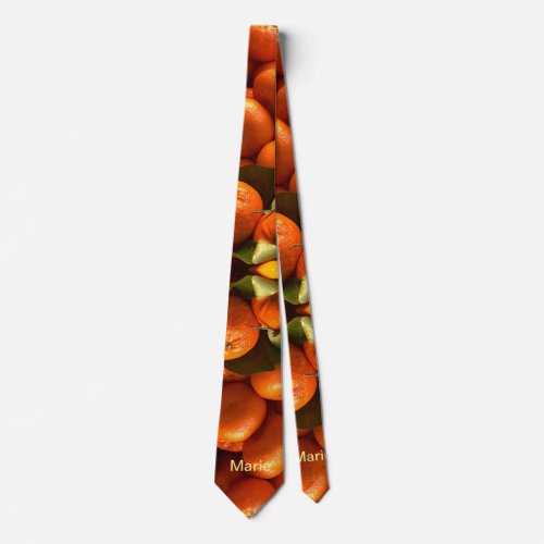 Simple orange fruit add name minimal custom  th th neck tie