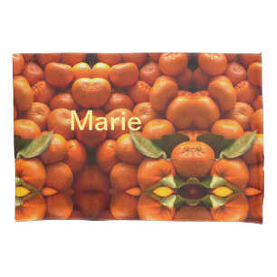 Simple orange fruit add name minimal custom th th pillow case