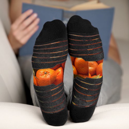 Simple orange fruit add name minimal custom  th th socks
