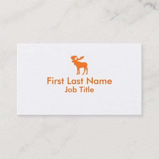 Customizable Simple orange moose business cards