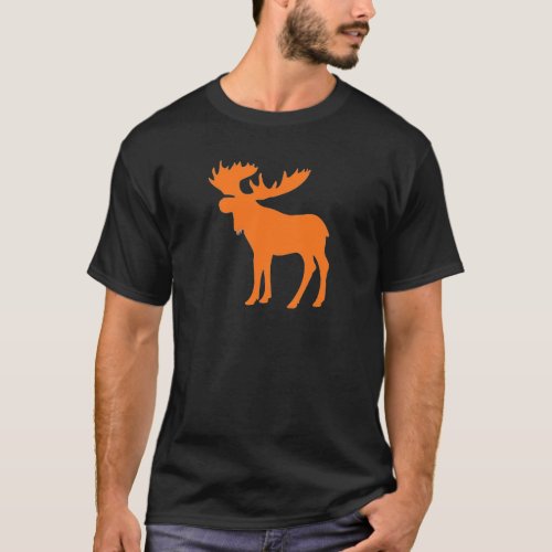 Simple orange moose symbol T_Shirt