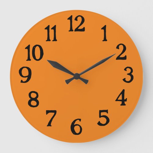 Simple Orange Normal Plain Clock