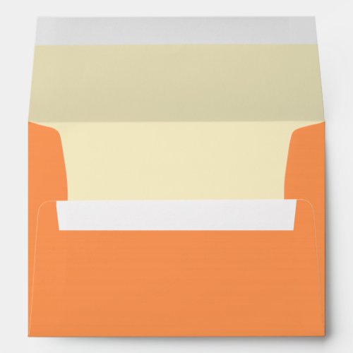 Simple Orange Pre Addressed Wedding Envelope