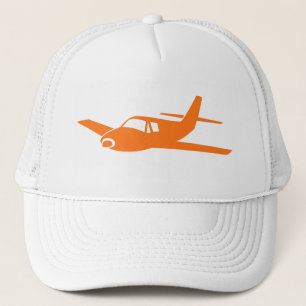 Simple orange white airplane hat