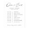 Simple Order Of Events Wedding Schedule Timeline