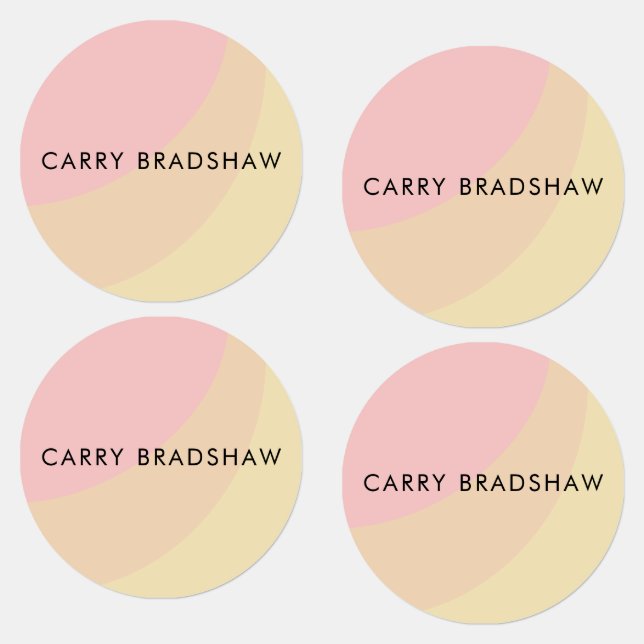 Simple Organic Shapes Sherbet Pastel  Labels (Group)