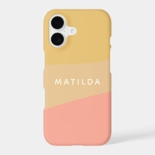 Simple Organic Shapes Sherbet Pastel Personalized iPhone 17 Case