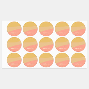 Simple Organic Shapes Sherbet Pastel Personalized Labels